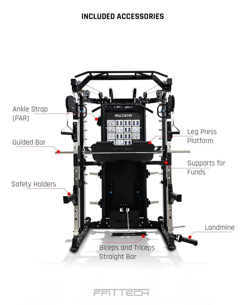 FFiTTech Multigym FF420 kombinált erőkeret 2x100kg súllyal