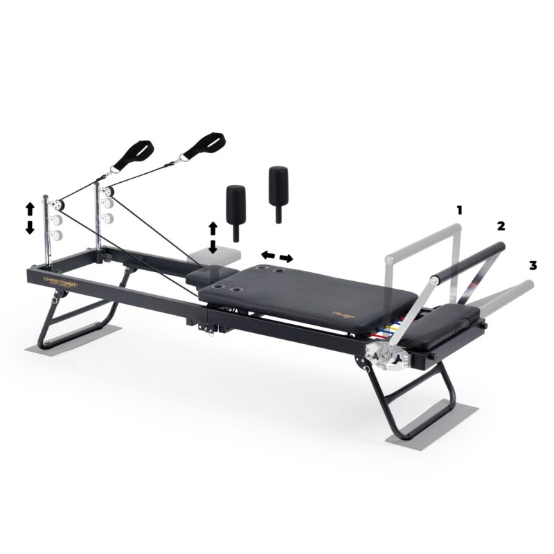 Christopeit sport Pilates Reformer 2000 összecsukható acélvázas kialakításban